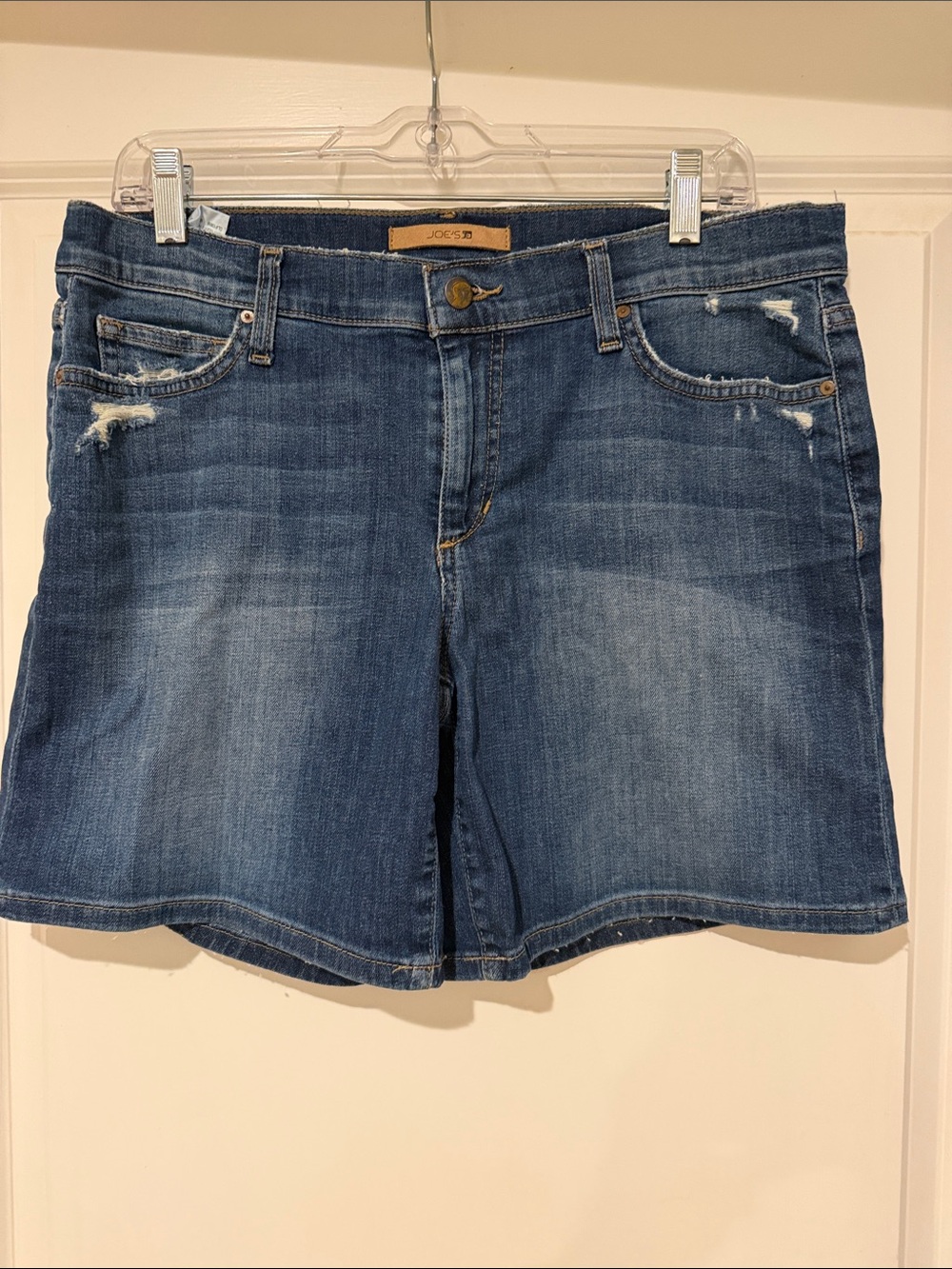 Joe's Jeans Medium Wash Distressed Denim Shorts